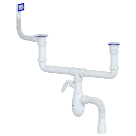 B740V, B740VP - for double sink, square overflow, universal