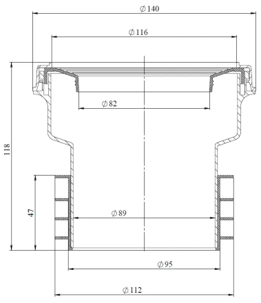 T30M - WC connector elbow straight soft