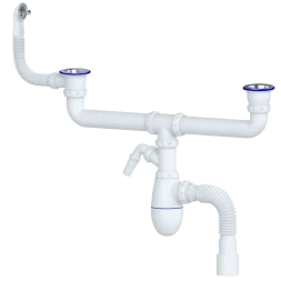 B741V - for double sink, round overflow, universal