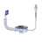 E155K - Outlet for automatic sink with rectangular overflow (components - brass)