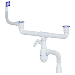 B747V - for double sink, square overflow, universal