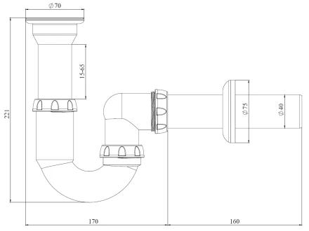 Y110 – waste, outlet pipe