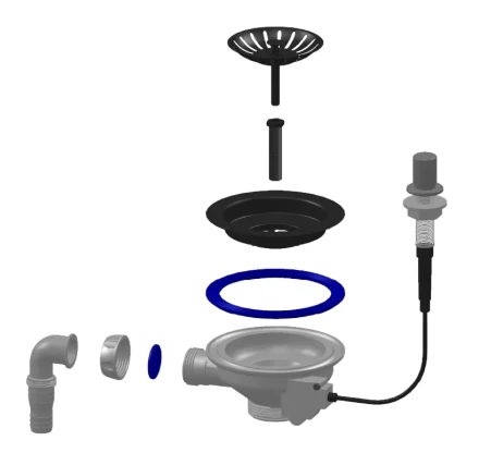 E160VK - outlet for automatic washing machine 3 1/2&quot; (Ø40)