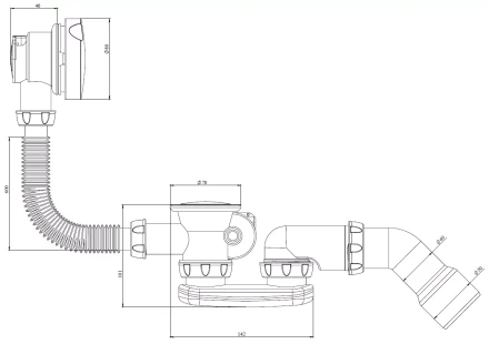 S101 – overflow filler, outlet pipe