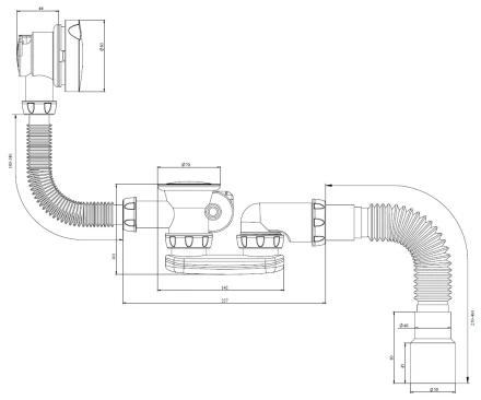 S102 - overflow filler, flexible outlet pipe