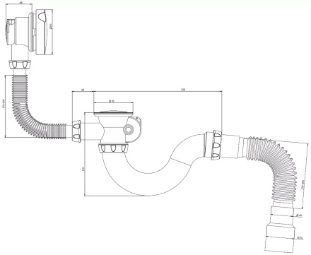 S103 - automatic siphon, flexible pipe