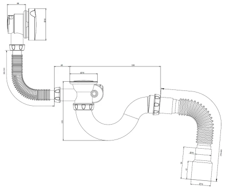 S103 - automatic siphon, flexible pipe