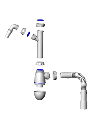 M520V - Ø32, without waste, connector for washing machine