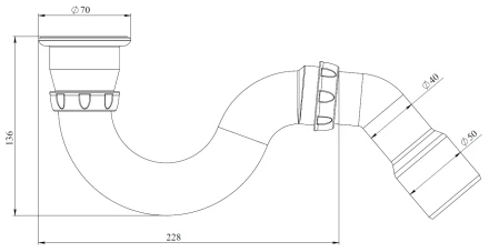 G31 - direct flow, outlet, waste pipe