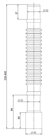MD40 - flexible pipe 400 mm Ø32