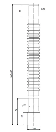MD80 - flexible pipe 800 mm Ø32