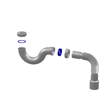 G42 - direct flow, without outlet, flexible pipe