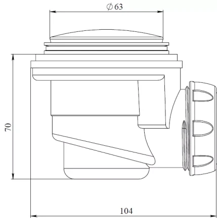 G410H – chrome outlet Ø65