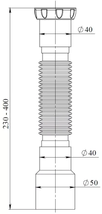 D45 - flexible pipe 400 mm