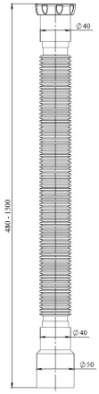 D155 - flexible pipe 1500 mm