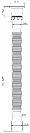 D230, D230P - flexible pipe 1200 mm