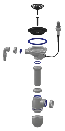 B412VK - siphon for sink-automatic