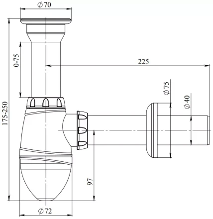 A110 – waste, outlet pipe