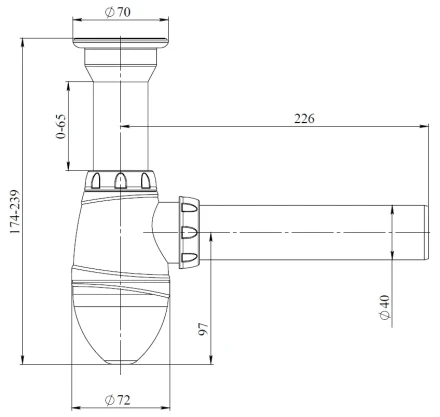 A110 – waste, outlet pipe