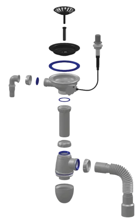 B415VK - siphon for sink-automatic