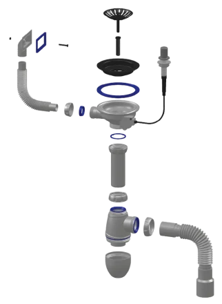 B425K - siphon for sink-automatic