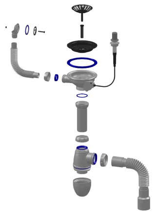 B426K - siphon for sink-automatic