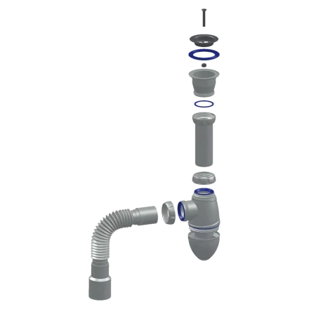 A220, A220P - waste, flexible outlet pipe