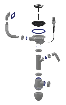 B430VK - siphon for sink-automatic