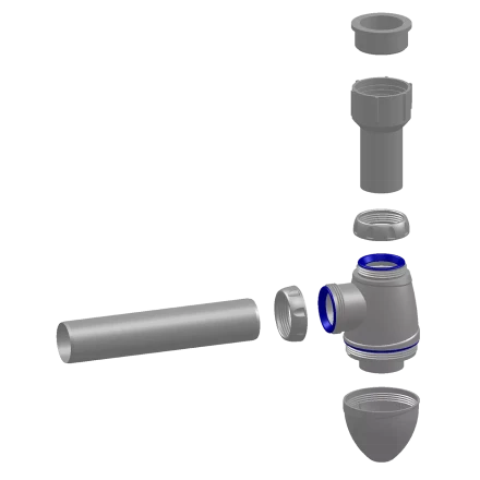 K210 – urinal bottle trap Ø40, outlete pipe Ø40