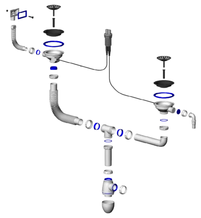 B711VK - for double sink-automatic