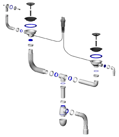 B731VK - for double sink-automatic