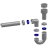 K315 - urinal bottle trap Ø50, outlet pipe Ø40