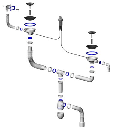 B732VK - for double sink-automatic