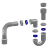 K320 - urinal bottle trap Ø40, flexible outlet pipe