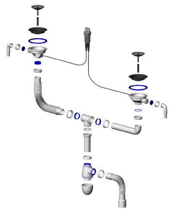 B750VK - for double sink-automatic