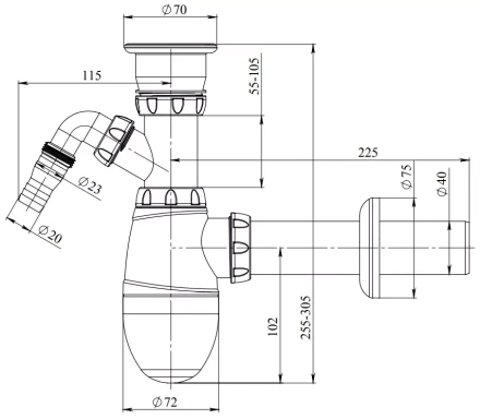 B310V - connector for washing machine/dishwasher