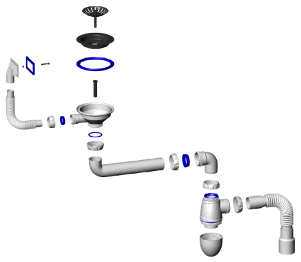 BC22 - for sink with screw-on drain