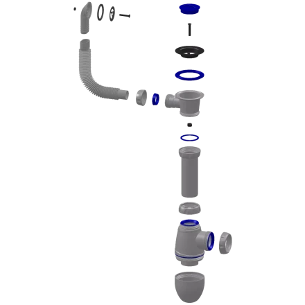 B421 - waste Ø40, round overflow