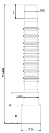 MD42 - flexible pipe 400 mm Ø32