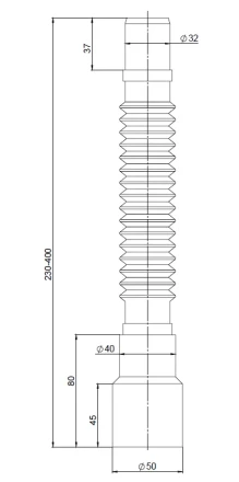 MD42 - flexible pipe 400 mm Ø32