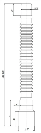 MD82 - flexible pipe 800 mm Ø32