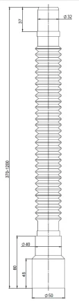 MD122 - flexible pipe 1200 mm Ø32