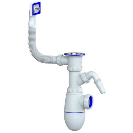 B440V - square overflow, outlet for dishwasher