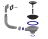 Е155, Е155Р - Sink outlet 3 1/2&quot;(Ø40) with rectangular overflow