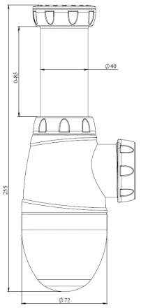 B500 - sink siphon without outlet